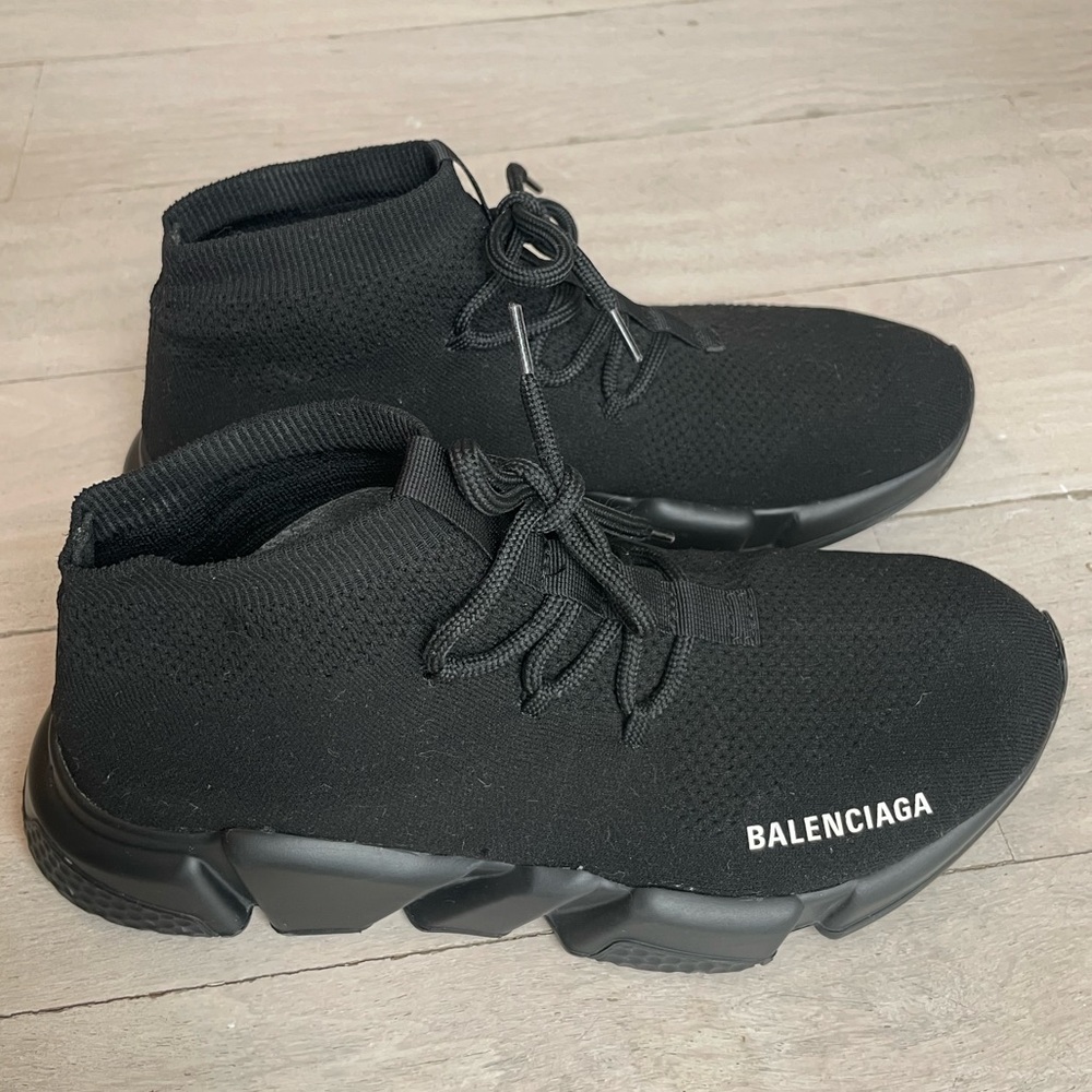 Balenciaga Speed Lace-Up Sneaker in Black 41
